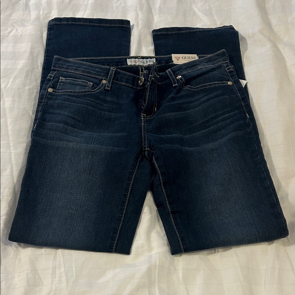 NWT GUESS Women's Midnight Blue Straight leg Jeans